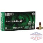 Federal American Eagle IRT Lead Free Handgun Ammunition 9mm Luger 70gr FMJ 1625 fps 50/ct