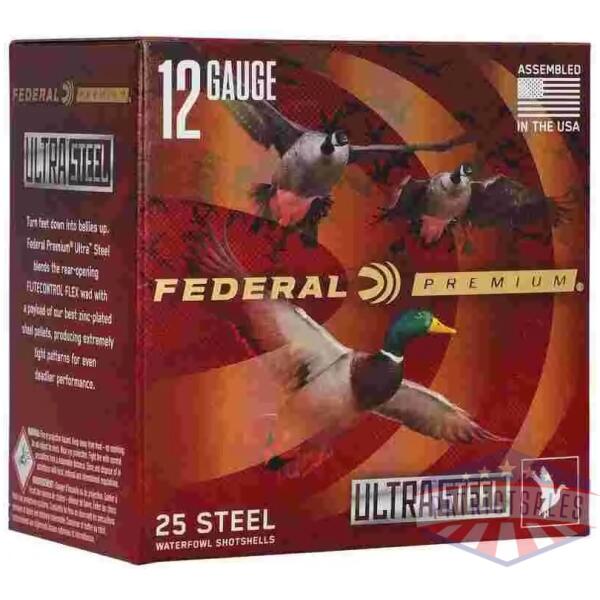 Federal Ultra Steel Shotshells 12ga 3-1/2" 1-1/2oz 1500 fps #2&4 25/ct
