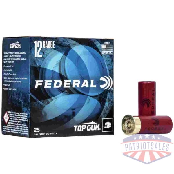Federal Top Gun Shotshell 12 ga 2 3/4" 3 Dram 1-1/8 oz #8 25/ct