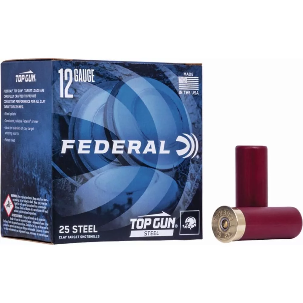 Https3A2F2Fmedia.chattanoogashooting.com2Fimages2Fproduct2Ffatg14772Ffatg1477_1.Webp Federal top gun steel shotshells 12 ga 2-3/4" 1-1/8oz 1145 fps #7 25/ct - image 1