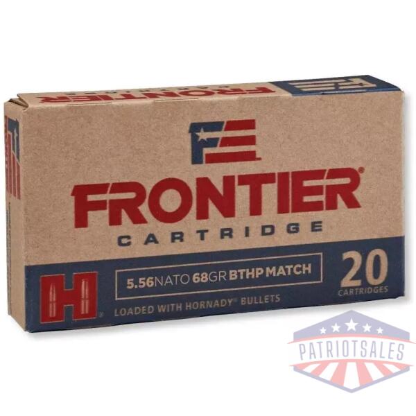 Hornady Frontier NATO Rifle Ammunition 5.56mm 68 gr BTHP-MATCH 500/ct Case (25-20/ct Boxes)