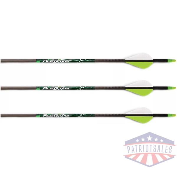 Carbon Express PileDriver Crossbow Bolts 20" - 3pk Lighted Nock