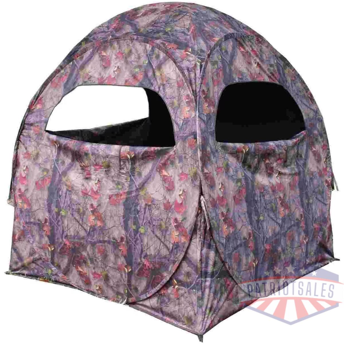 Hme 2-person spring steel 75 pop-up ground blind 58x58x57" - jm camo - image 1