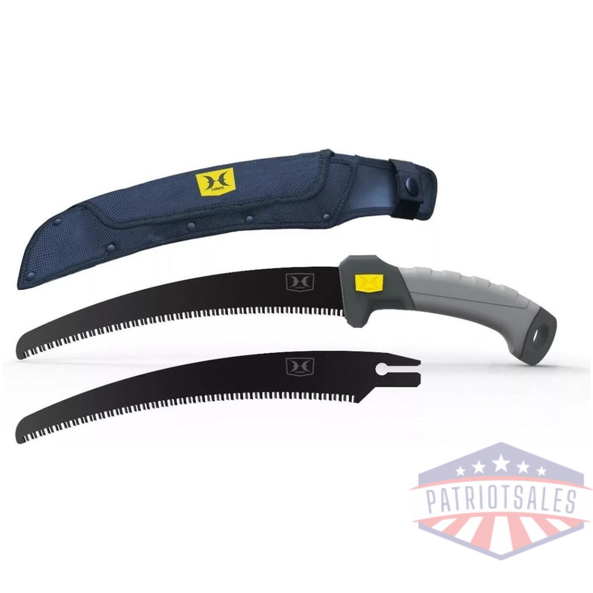 Gsm hawk pruning saw 11" carbon steel blade w/ nylon sheath replaceable blade - image 1