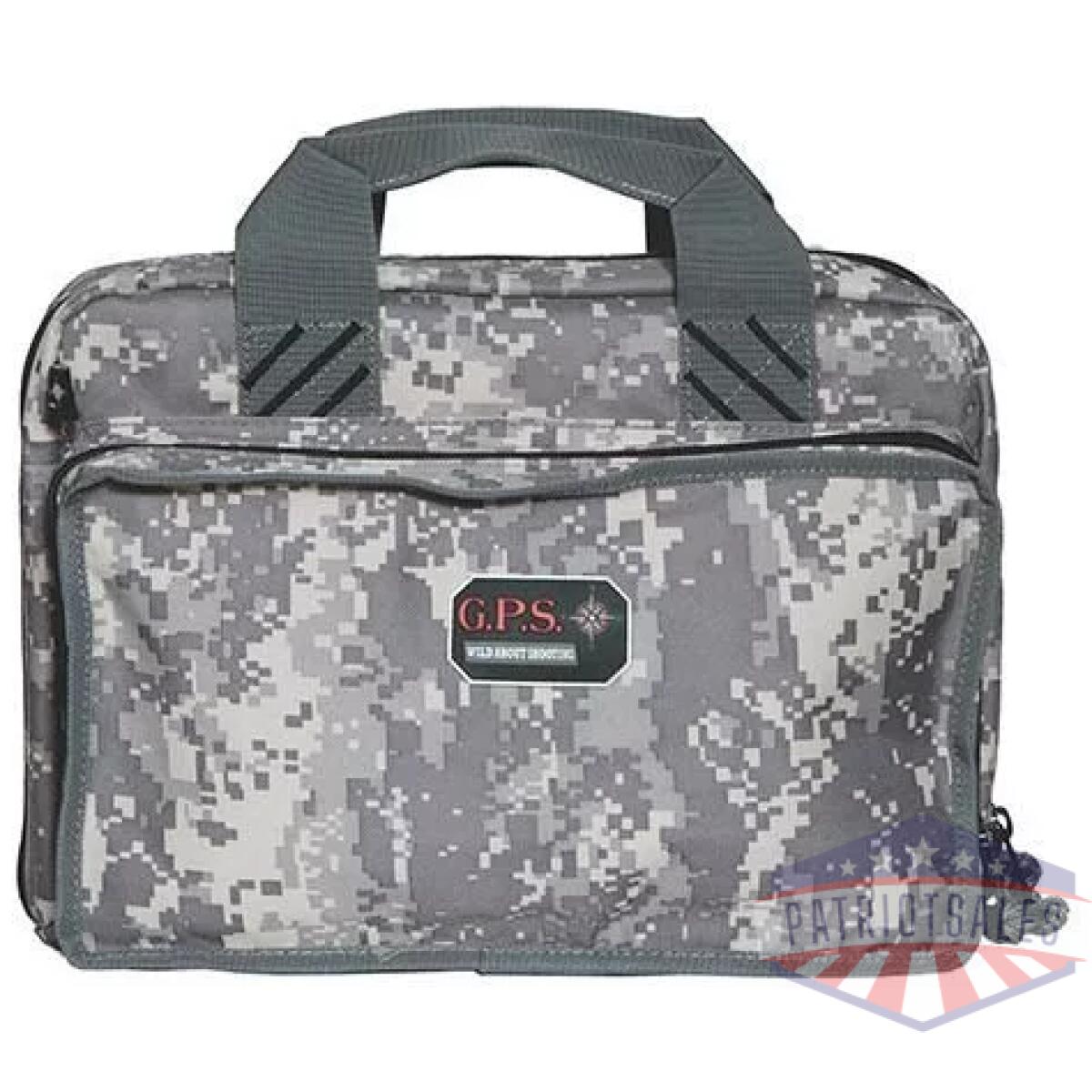 G-outdoors quad pistol range bag with magazine storage & dump cups-fall camo - image 1