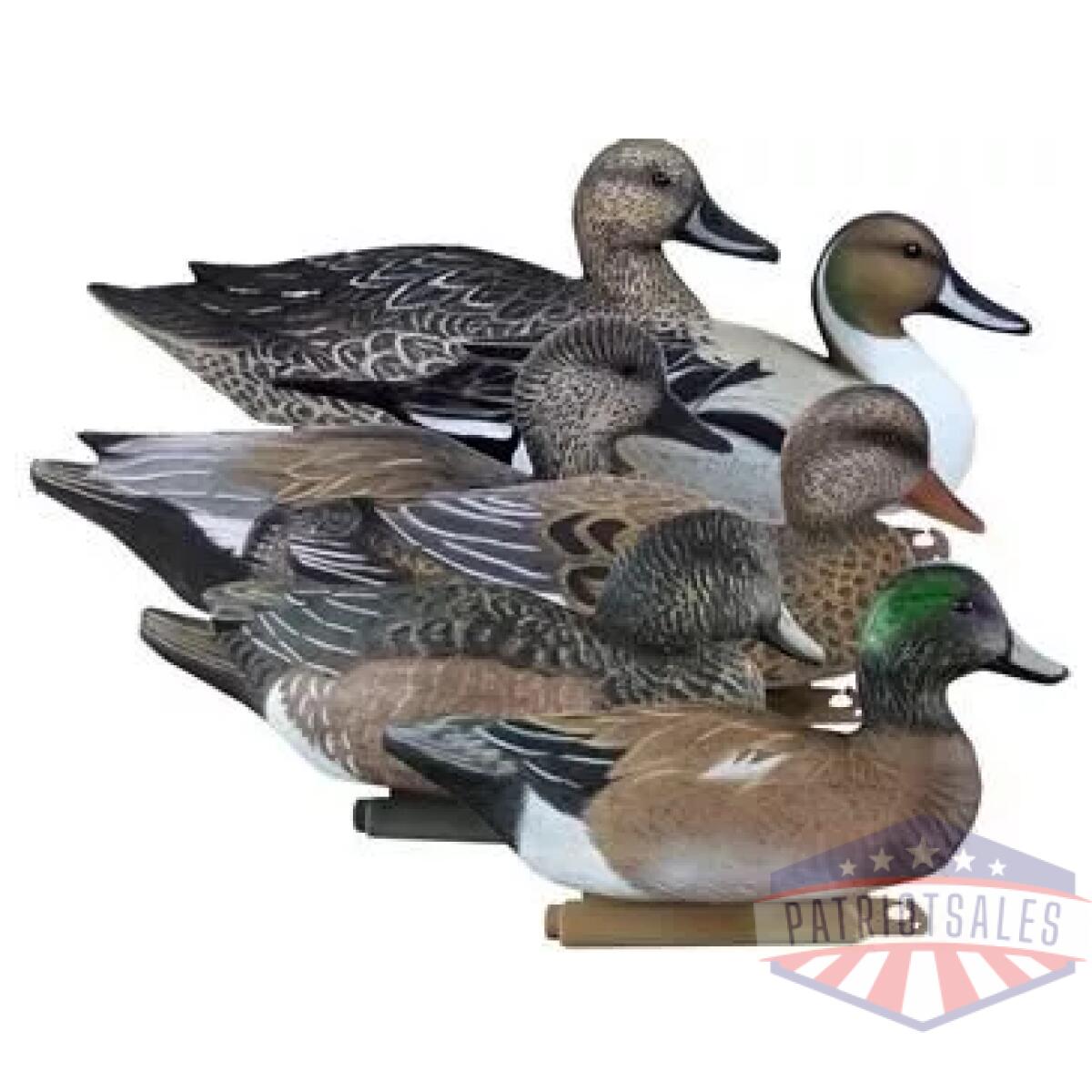 Higdon outdoors battleship puddle pack with 2/ct pintails 2/ct gadwalls 2/ct widgeons - image 1