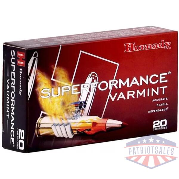 Hornady Superformance Varmint V-Max Rifle Ammunition .223 WSSM 55gr PT 2600 fps 20/ct