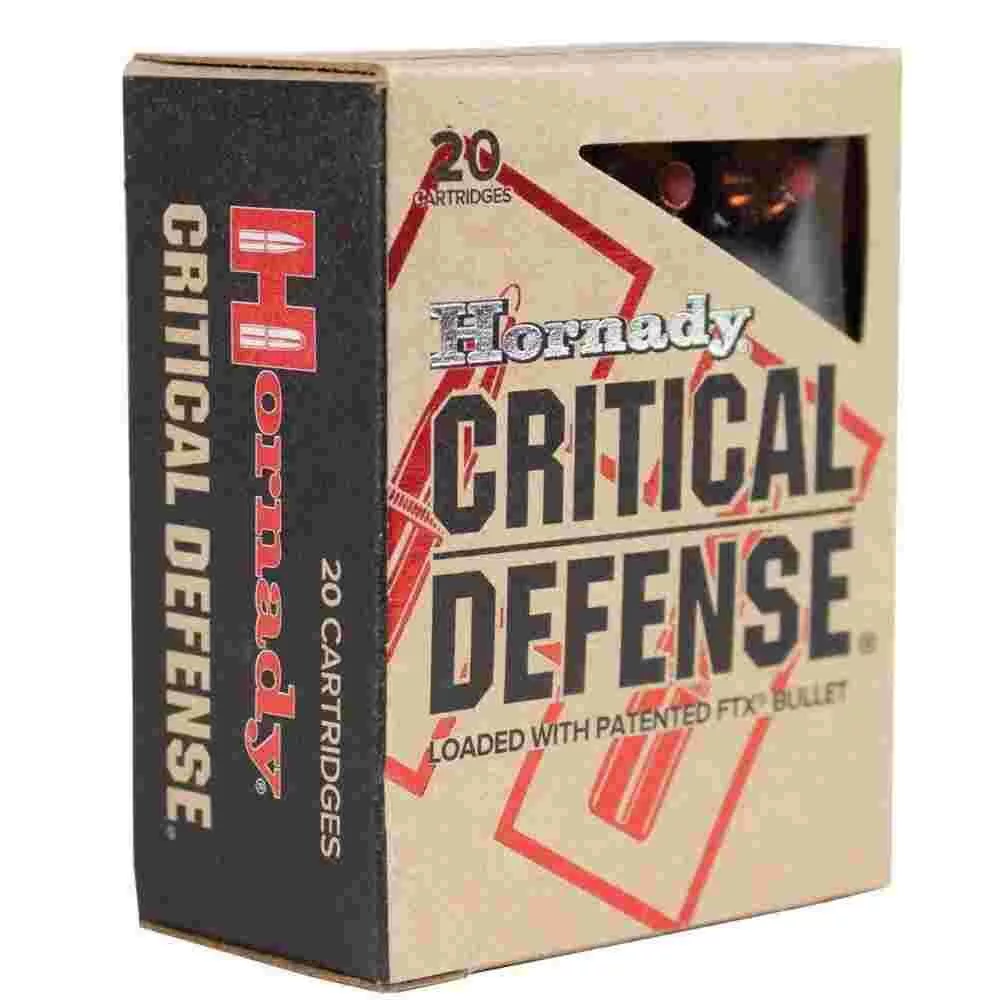 Https3A2F2Fmedia.chattanoogashooting.com2Fimages2Fproduct2Fho909002Fho90900-1 Hornady critical defense handgun ammo. 45 acp 185 gr ftx 1000 fps 20/ct - image 1
