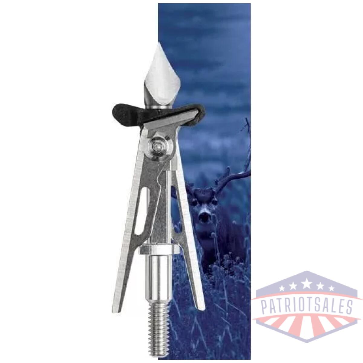 Sik 2-blade expandable sk2cb crossbow broadhead 2-inch offset entry - silver/black - image 1