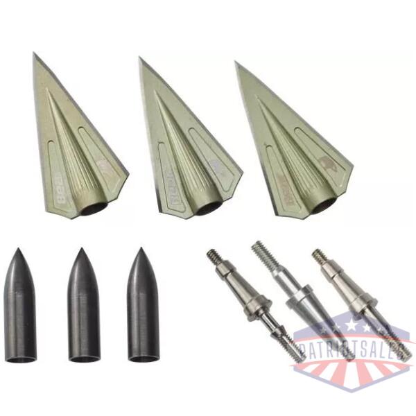 Bear Archery RazorHead VWS Double Bevel Broadhead Kit - Green