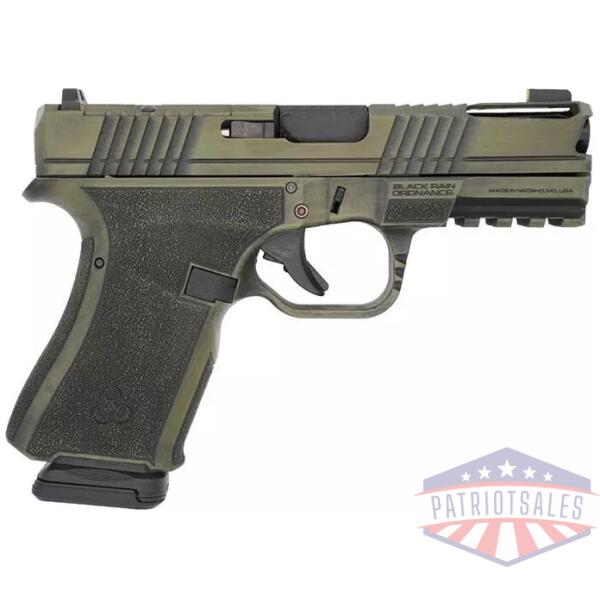 Black Rain Ordnance Frontline+ Handgun 9mm Luger 15rd Magazine 3.75" Barrel Bazooka Green Battleworn