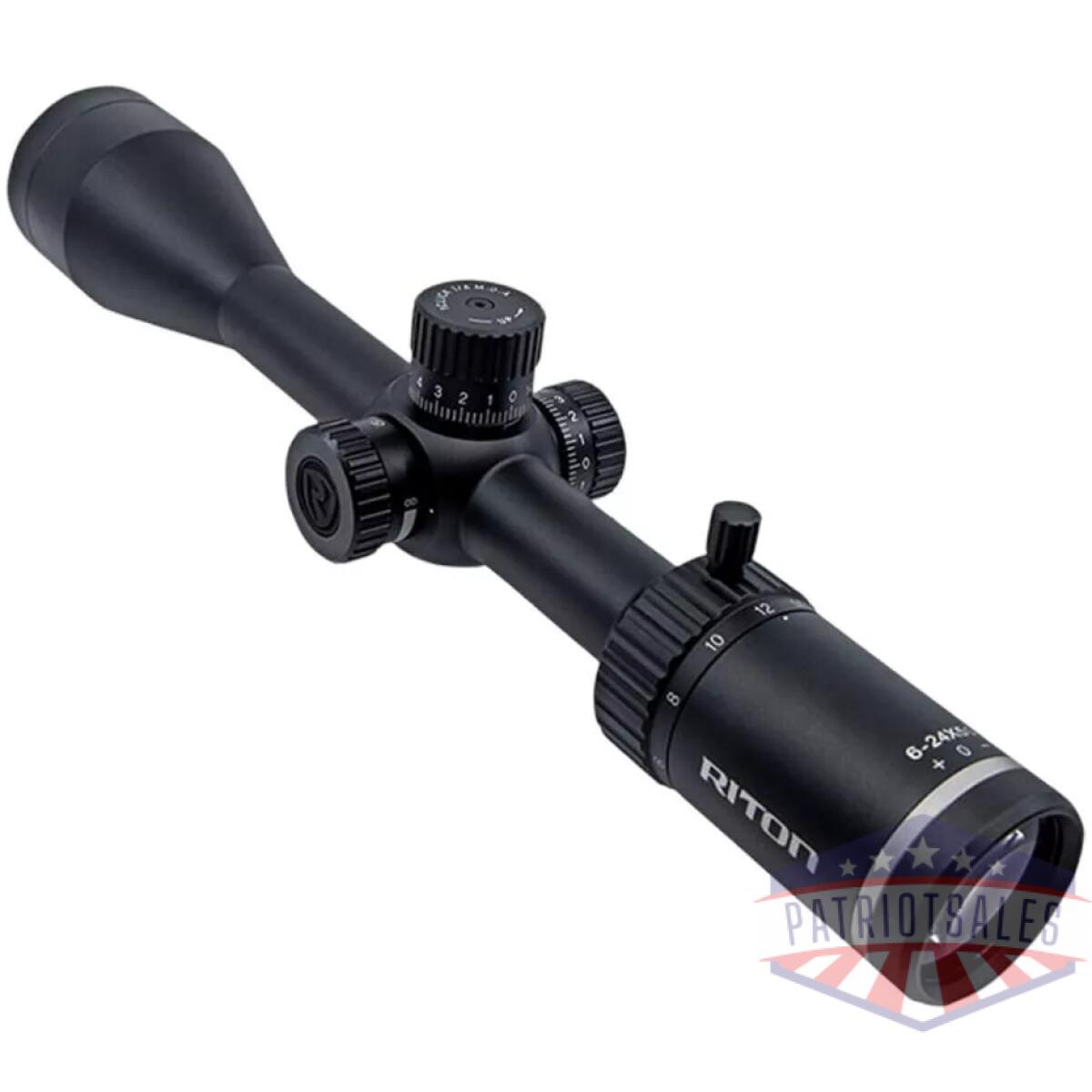 Refurbished riton 1 conquer rifle scope 6-24x50 1" sfp r3 non lllum. Black - image 1