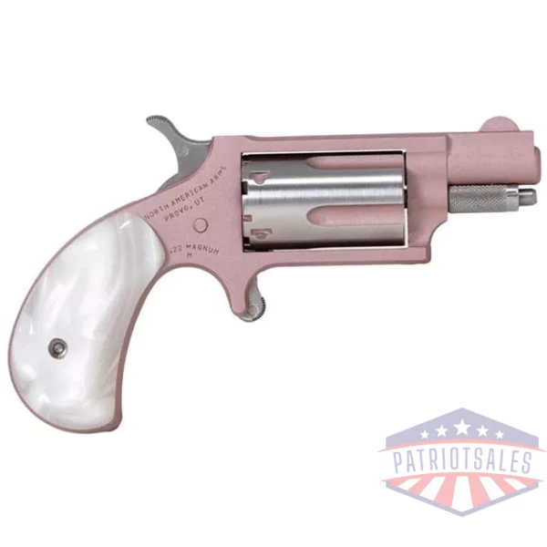 NAA 22M Rose Handgun .22 WMR 5rd Capacity 1.13" Barrel  Bird Head Pearl Grip Pink Cerekote