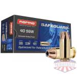 Norma Safeguard Handgun Ammunition .40 S&W 165gr JHP 1134 fps 50/ct