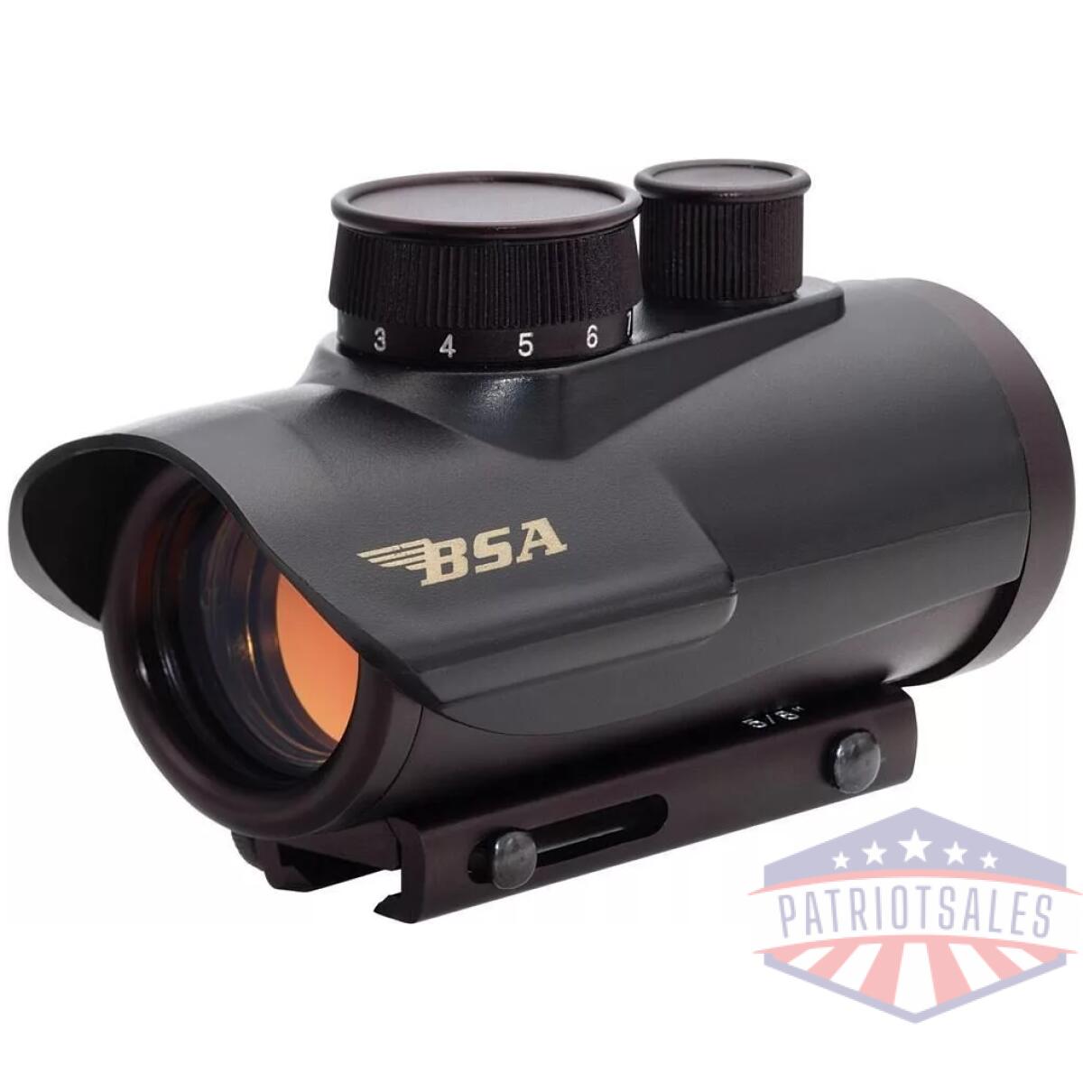 Bsa illuminated red dot sight 1x30mm 5 moa red dot - black - image 1