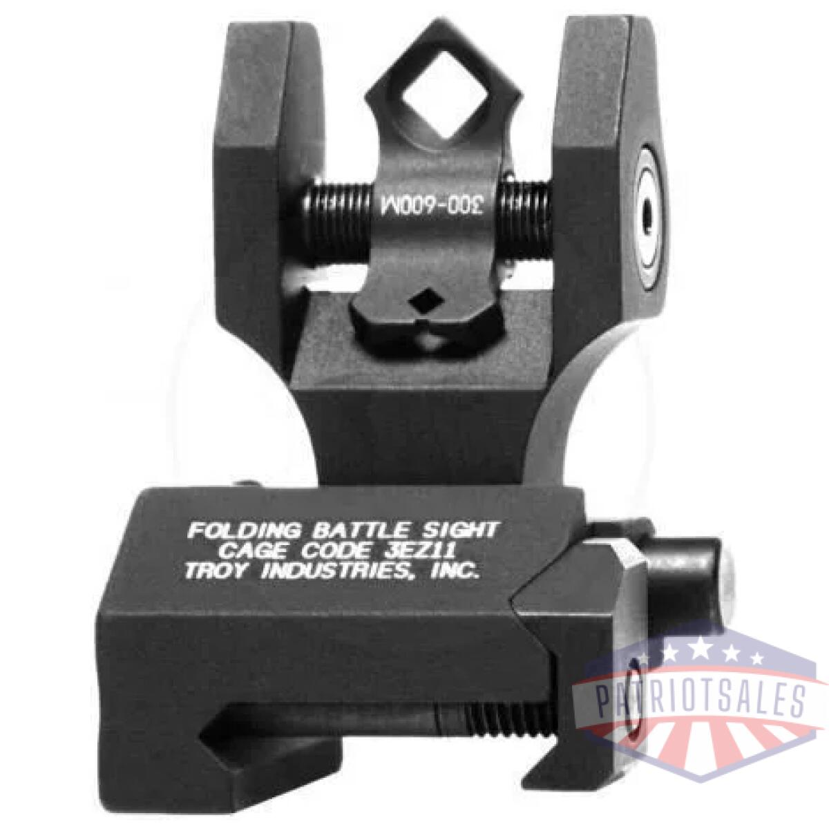 Troy diamond (doa)-  rear folding battlesight black - image 1