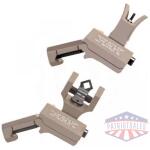 Troy 45-Degree Offset Sight Set - SSIG-45S-MDFT-00 - M4 Front & Dioptic Rear - Flat Dark Earth