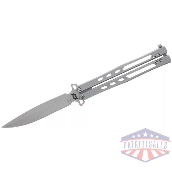 Schrade Alkymest Butterfly Folding Knife 4" Blade Silver