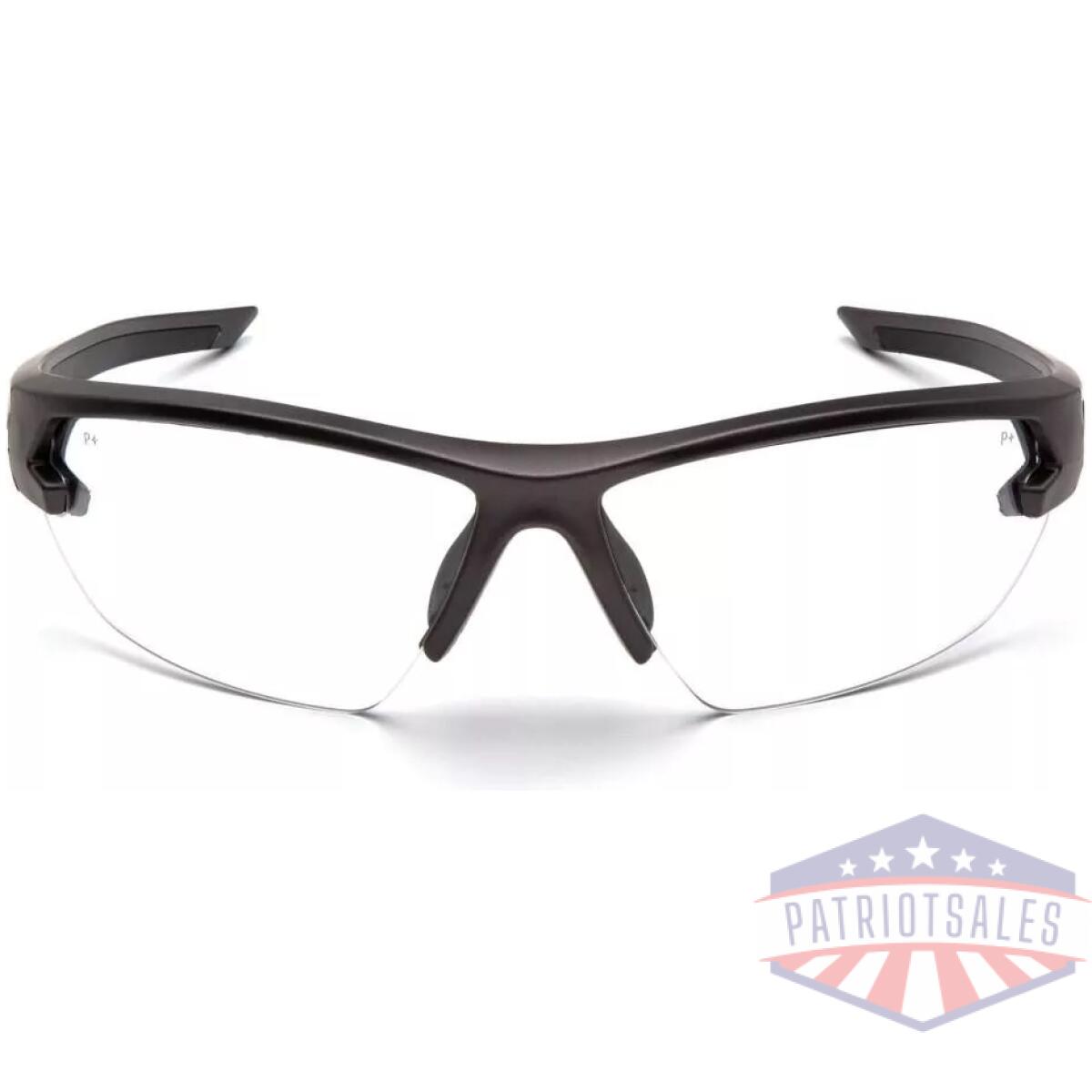 Pyramex venture gear semtex 2. 0 shooting glasses gun metal frame with clear anti-fog lens - image 1