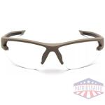 Pyramex Venture Gear Semtex 2.0 Shooting Glasses Tan Frame with Clear Anti-Fog Lens
