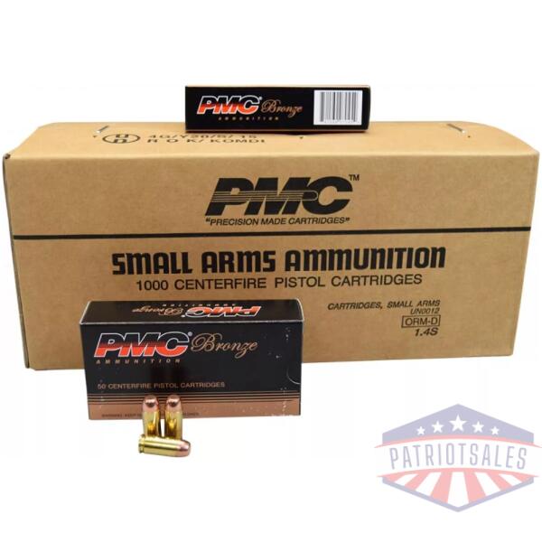 PMC Bronze Handgun Ammunition .40 S&W 165 gr FMJ 989 fps 1000/case