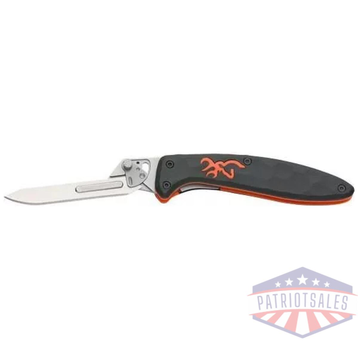 Browning primal scalpel 2 3/4" blade black and orange - image 1