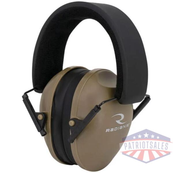 Radians Lowset Passive Ear Muff 21dB Tan