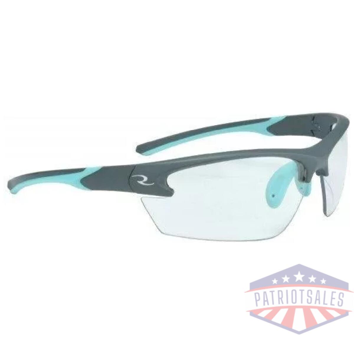 Radians ladies range shooting glasses aqua & charcoal with clear lens - image 1
