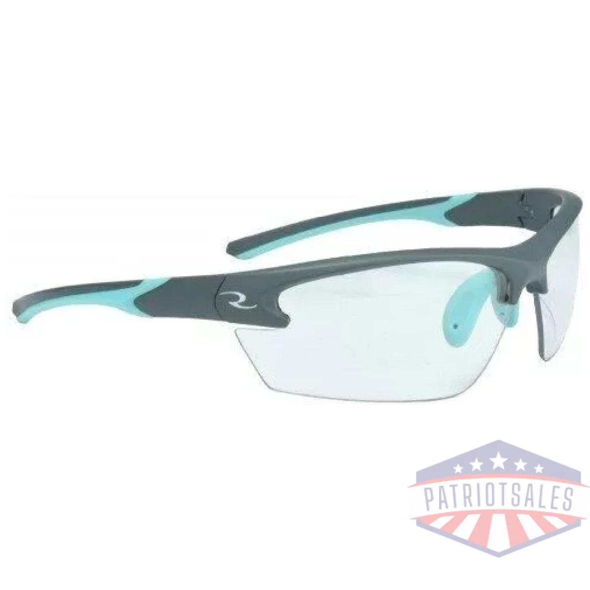 Radians ladies range shooting glasses aqua & charcoal with clear lens - image 1