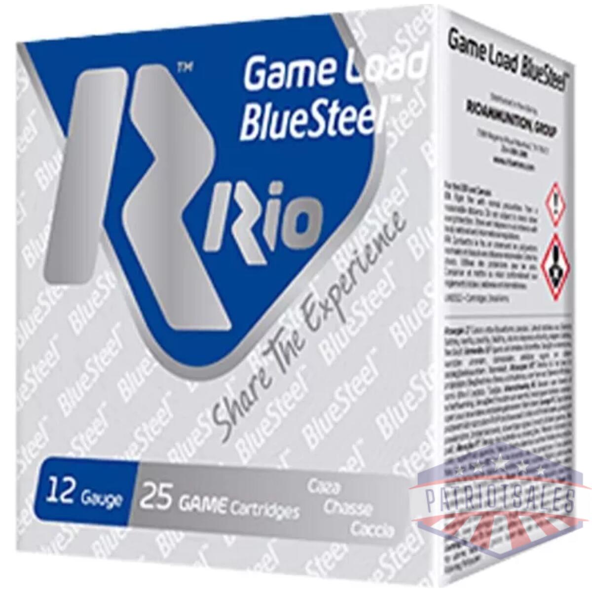 Rio game load bluesteel 12ga 2-3/4" 1-1/8oz 1400 fps #7 25/ct - image 1