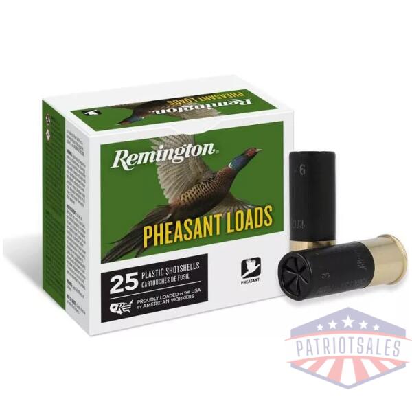 Remington Pheasant Loads Shotshells 12ga 2-3/4 in 3-3/4 dr 1-1/4oz #6 1330 fps 25/ct