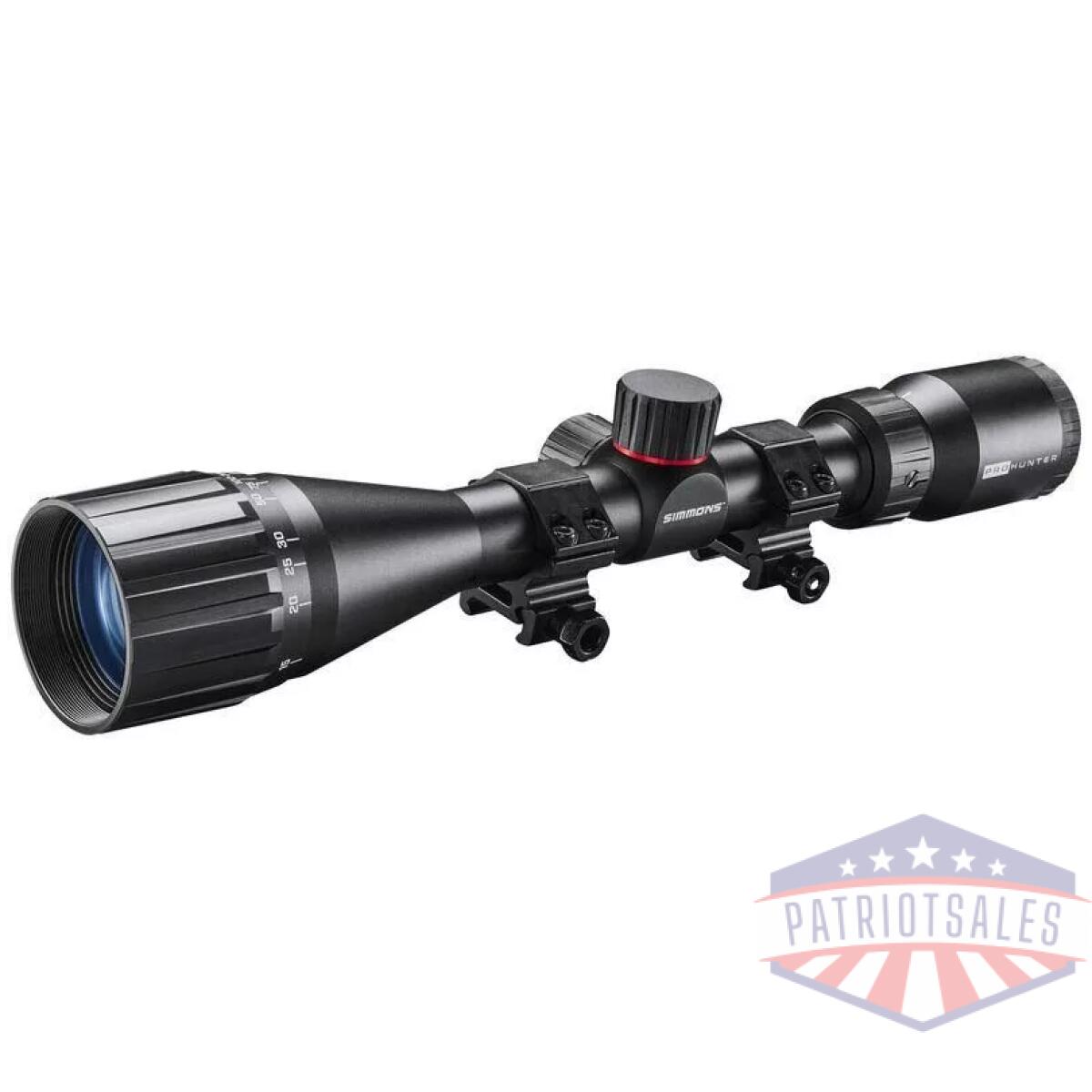 Simmons pro hunter 4-12x40 rifle scope 1" sfp truplex non-illum incl/weaver style rings - image 1