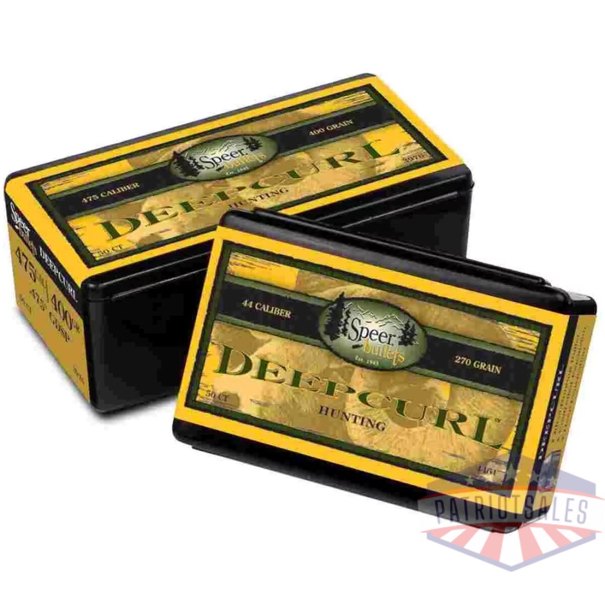 Speer deep curl handgun hunting bullets. 500 s&w. 500" 350 gr dcsp 50/ct - image 1
