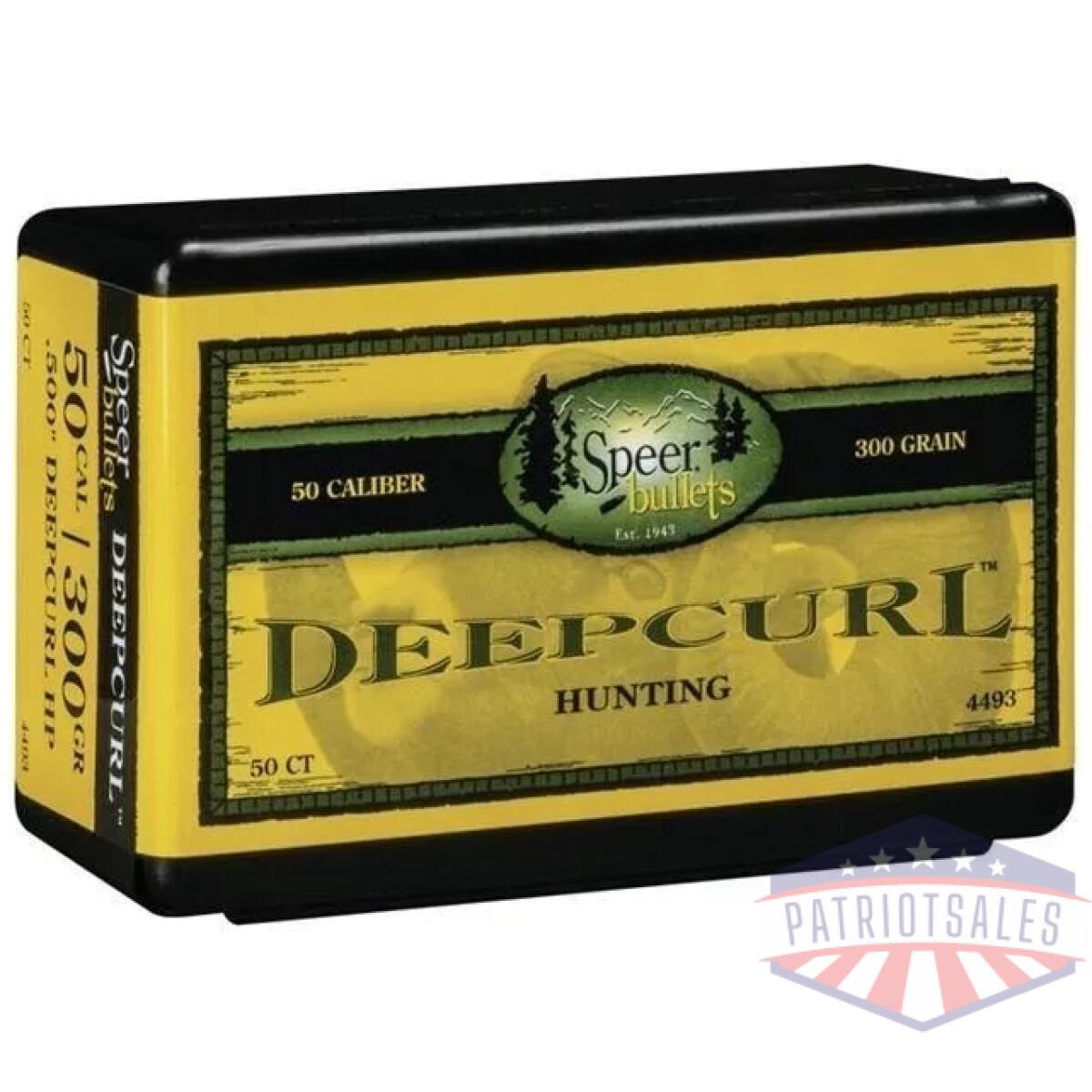 Speer deep curl handgun bullets. 50 ae. 500" 300 gr dchp 50/ct - image 1