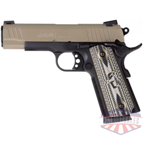 Taurus PT1911 Commander Cerakote Mill Spec Sand .45 ACP 8rd Magazine 4.20" Barrel  VZ Grip