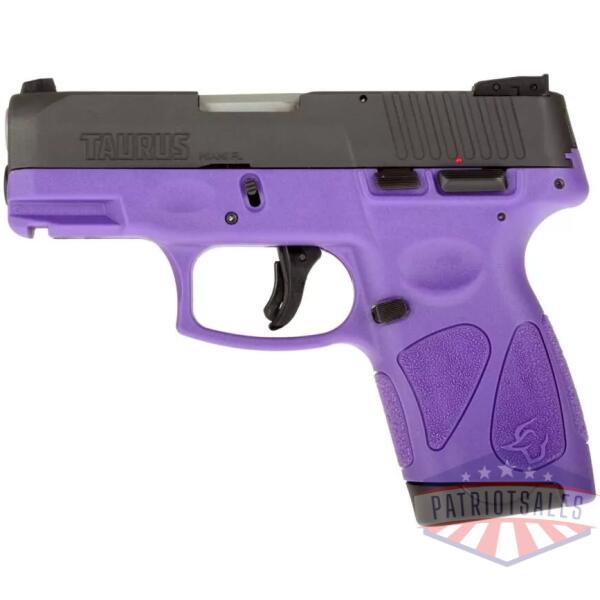Taurus G2S Handgun 9mm Luger 7rd Magazines 3.2" Barrel Black Slide/Dark Purple Grip
