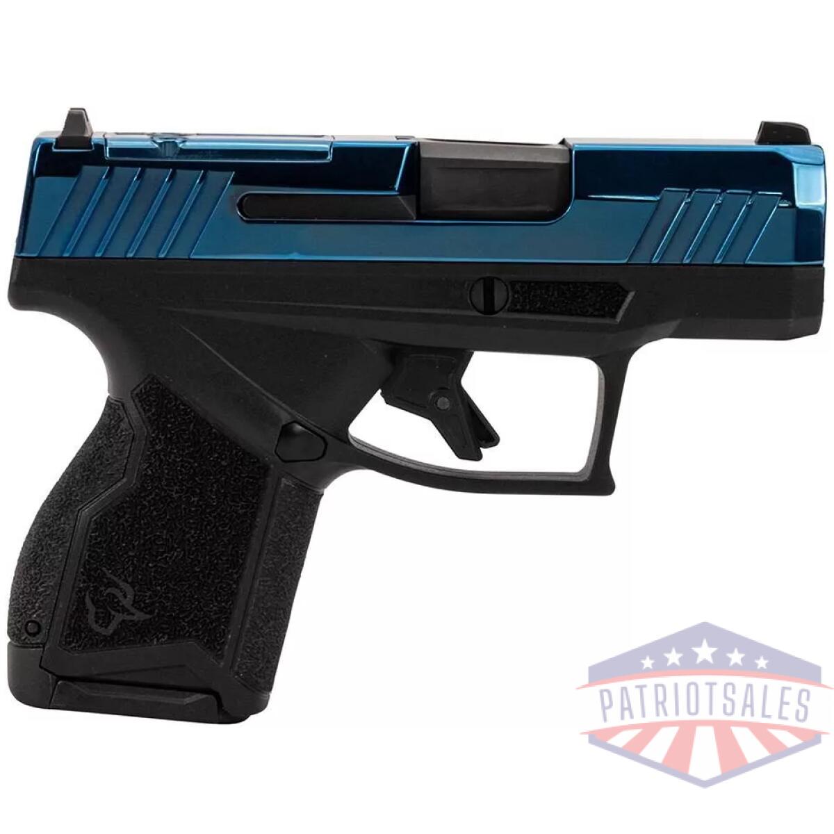 Taurus gx4 handgun 9mm luger 10rd magazines (2) 3" barrel blue slide and black - image 1