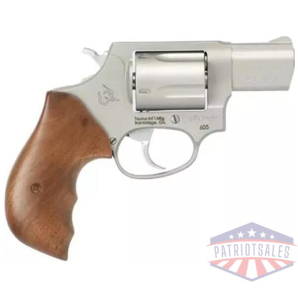 Taurus M605 Stainless Steel Handgun .357 Mag 5rd Capacity 2" Barrel Turkish Walnut Grips