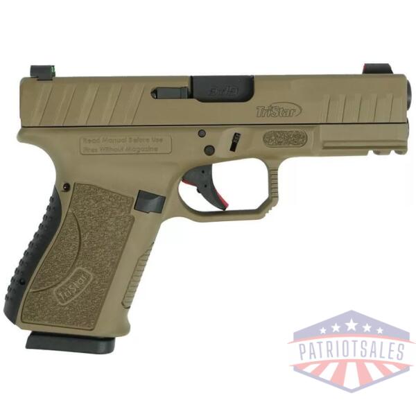 Tristar APOC Handgun 9mm Luger 15rd Magazine(2) 4" Barrel Fiber Optic Sights FDE