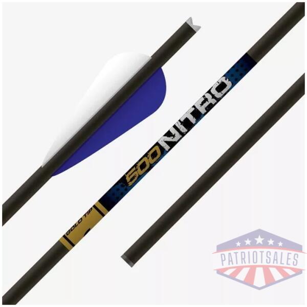 Gold Tip Nitro Crossbow Bolt 22in - Moon Nocks - 4in Duravanes - 1/2dz 6/pk