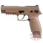 Sig Sauer Semi-automatic CO2-powered P320-M17 Air Pistol - 20rd Pellet Mag Coyote Tan