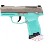 Sig Sauer P365 Robins Egg Blue Handgun .380 ACP 10rd Magazines(2) 3.1" Nickel Slide Optic Ready