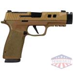 Sig Sauer P365 Two-Tone Brown/Black XMACRO TACOPS Handgun 9mm Luger 17rd Magazines(4) 4.2" Compensated Barrel