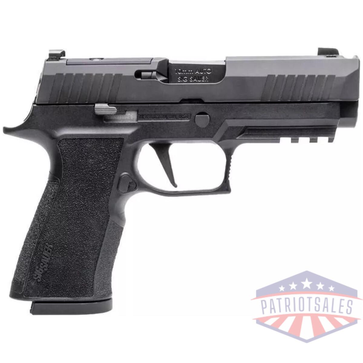 Sig sauer p320 xten compact handgun 10mm auto 15rd magazines (2) 3. 8" barrel black optic ready - image 1