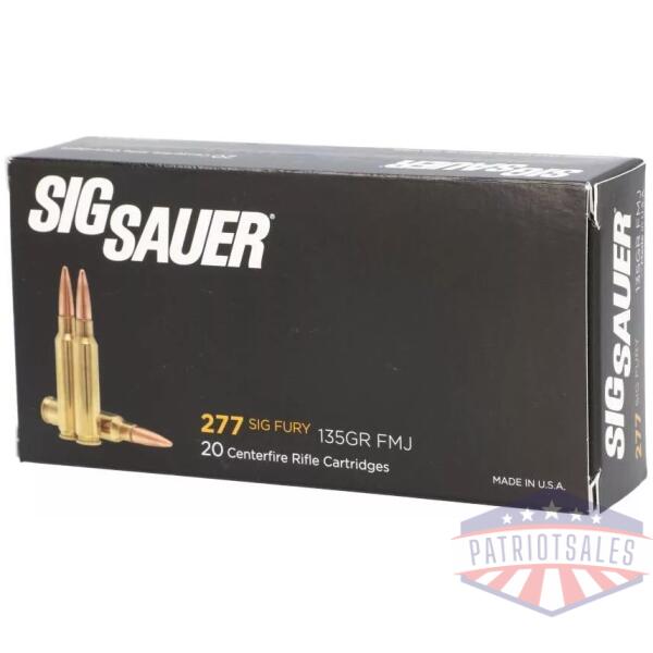 Sig Sauer Elite Ball Rifle Ammunition .277 Fury 135gr FMJ 2750 fps 20/ct