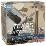 Fiocchi Texas White Wing Shotshells 12ga 2-3/8" 1-1/8oz 1250 fps  #7.5 100/ct
