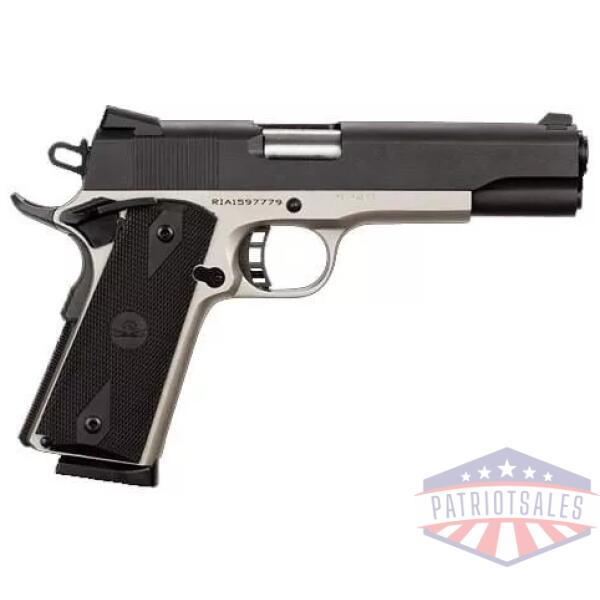 Rock Island Armory Standard FS Handgun .45 ACP 8rd Magazine 5" Barrel Two Tone Black and Nickel