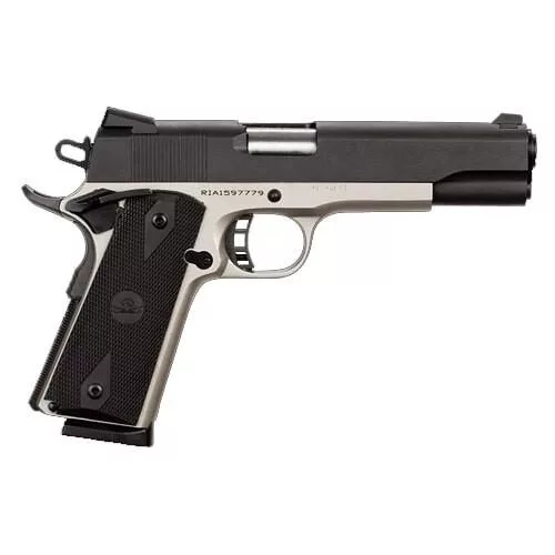 Rock Island Armory Standard FS Handgun .45 ACP 8rd Magazine 5" Barrel Two Tone Black and Nickel