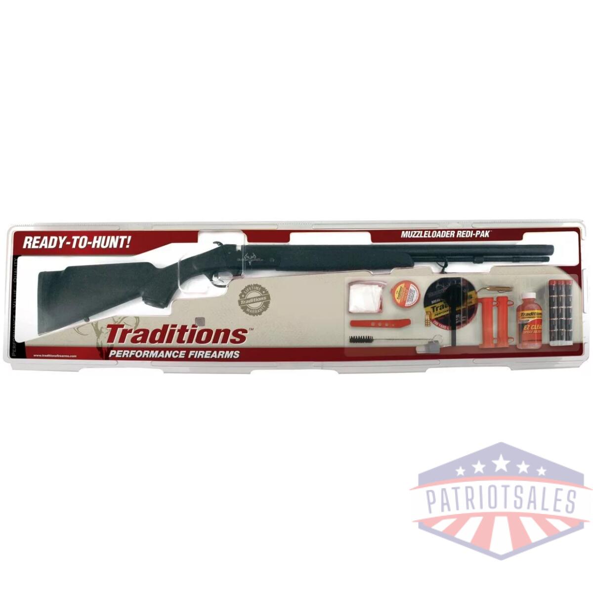 Traditions redi-pak buckstalker xt muzzleloader. 50 cal black/blued - image 1