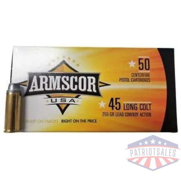 Armscor Handgun Ammunition .45 Colt 255 gr LRN 800 fps 50/ct